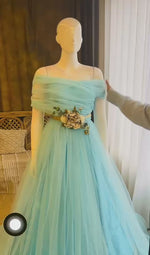 Blue Wrap Rental Gown