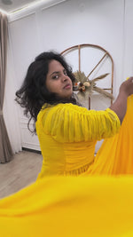 Yellow Long Tail Gown