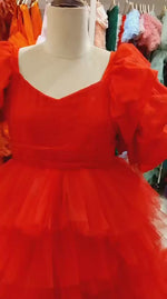 Red Flowy RentalGown