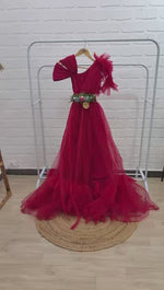 Hot Pink Netted Rental Gown