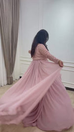 Mauve Netted Rental Gown